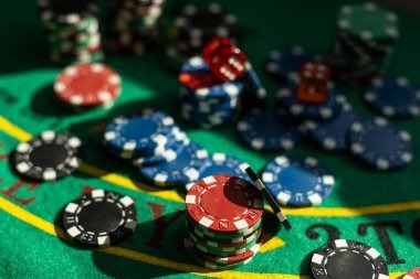 Blackjack table at Boom City with dealer and player positions